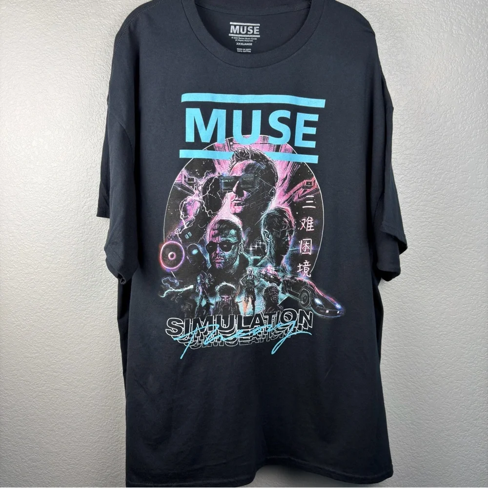 NWOT Band Tee Muse Graphic T-shirt in Black, XXXL